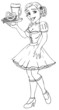 Vector: Oktoberfest, Bayern, Bierfest, Biergarten, Kellnerin Oktoberfest, Bayern, Bierfest, Biergarten, Kellnerin