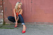 Photo : Beautiful blond girl Beautiful blond girl