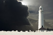 Lighthouse with storm approaching