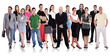 Groups of diffrent people in one line