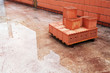 wet building stones, waiting for progress