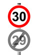 Jahreszahlen Schild 30 - 29