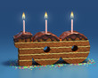 Image : birthday cake for a one hundredth birthday or anniversary