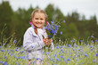 Little girl picking flowers Little girl picking flowers