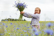 Little girl picking flowers Little girl picking flowers