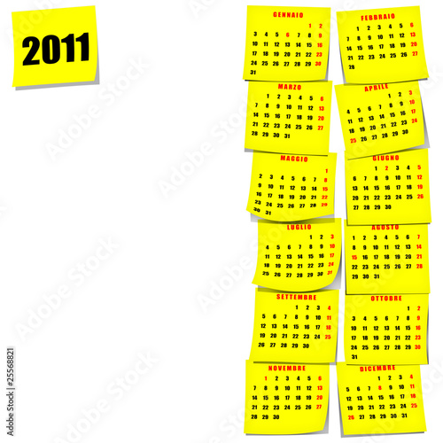 calendario 2011 brasil. Calendario 2011 post-it 3