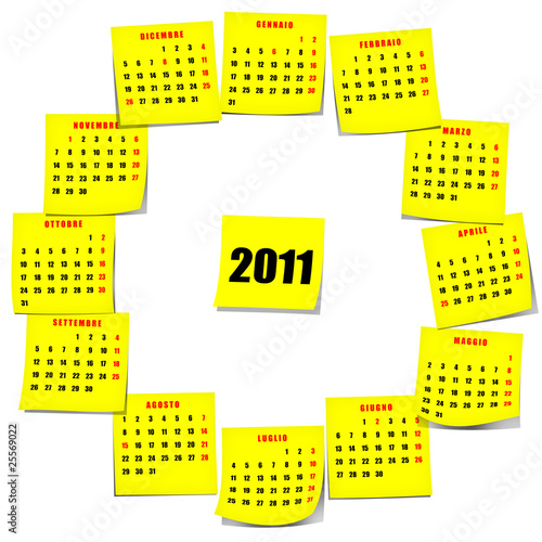 calendario 2011 espaa. Calendario 2011 post-it 4