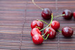 cherry on bamboo mat cherry on bamboo mat
