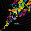 Abstract background with tunes.
