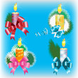 New Year's candles, collection