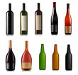 Set of different bottles. Vector illustration. Set of different bottles. Vector illustration.