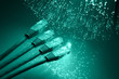 Fiber optics background with lots of light spots