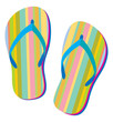 Vector Retro Beach Sandals