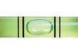 Large levelled spirit level gauge macro closeup, isolated