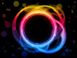 Rainbow Circle Border with Sparkles and Swirls. Rainbow Circle Border with Sparkles and Swirls.