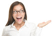 Woman Showing Product (copy space) isolated