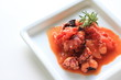 Italian food, octopus and tomato Italian food, octopus and tomato