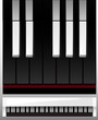 Vector series. set of piano keys in illustration