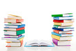 Pile of books on white background Pile of books on white background