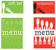 fun menu and business card set