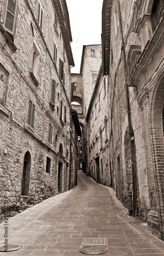 Photo: Alleyway. Perugia. Umbria. Alleyway. Perugia. Umbria.