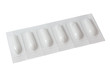 Rectal suppository in white pack