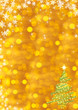 Background golden Weihnachtsbaum Hochformat