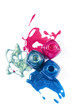 Pink, blue, marine shimmering nail polish Pink, blue, marine shimmering nail polish