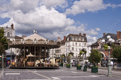 Rue Grande à Fontainebleau - France