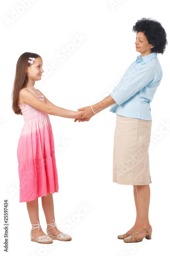 Photo: Grandmother and Granddaughter. Grandmother and Granddaughter.