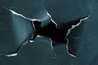 hole torn in grunge paper