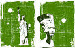 the vector grunge background set