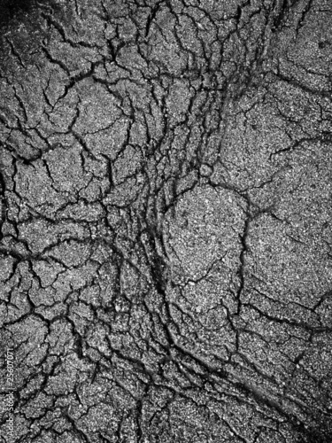 Cracked soil