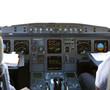 Cockpit in airliner