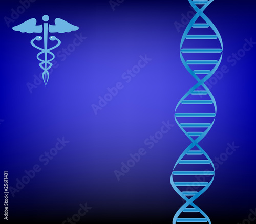 DNA strand and caduceus