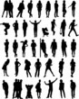 silhouettes d'hommes et de femmes