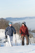 Spaziergang mit Schneeschuhen