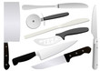 Illustration of detailed knifes, isolated on white background