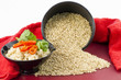 Photo: Raw and Cooked Brown Rice Raw and Cooked Brown Rice