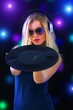Beautiful girl listening to music