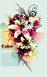 flower grunge vector