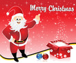 abstract christmas background with santa