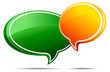 Speech Bubbles Green and Orange