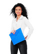 beautiful young student with folder beautiful young student with folder