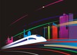 Abstract Underground on city background