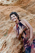 woman in brown dress woman in brown dress