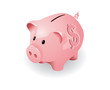 Pink piggy bank