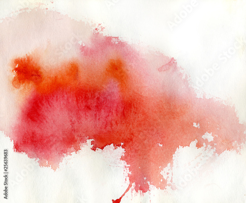 Illustration: Red spot, watercolor abstract hand painted background Red spot, watercolor abstract hand painted background