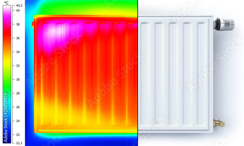 Illustration: Radiator thermal imaging half Radiator thermal imaging half