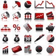 economic Red Icons